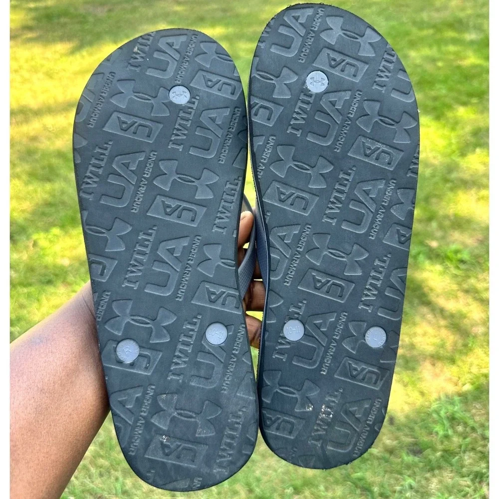 Under Armour Men's Atlantic Dune Flip Flop Thong Sandals Size 10-11 Black Gray